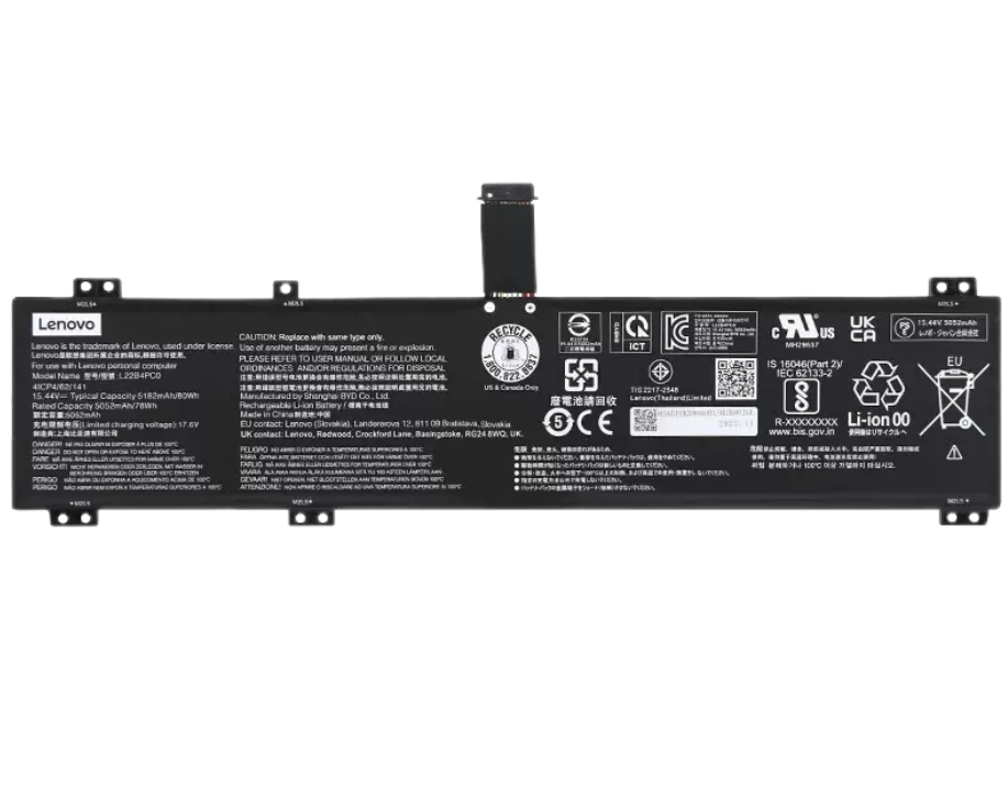 Original 5182mAh 80Wh Lenovo Legion Pro 5 16IRX8 82WK00BDMX Akku