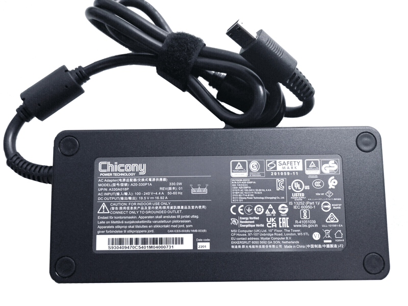 MSI Raider GE76 12UHS-255 Netzteil Ladegerät Ladekabel